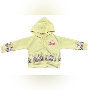 Disney Yellow Kids Hoodie with Beauty and the Beast Design